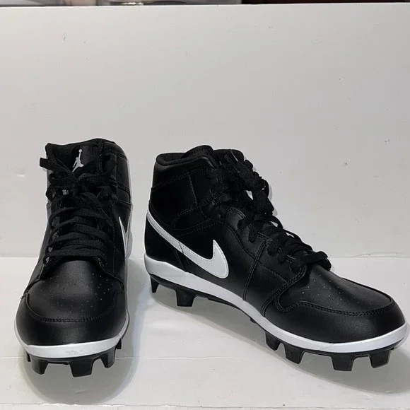 Air Jordan 1 Retro MCS Baseball Cleats Black Molded MEN'S 10 AV5354-001 NEW - Picture 8 of 15